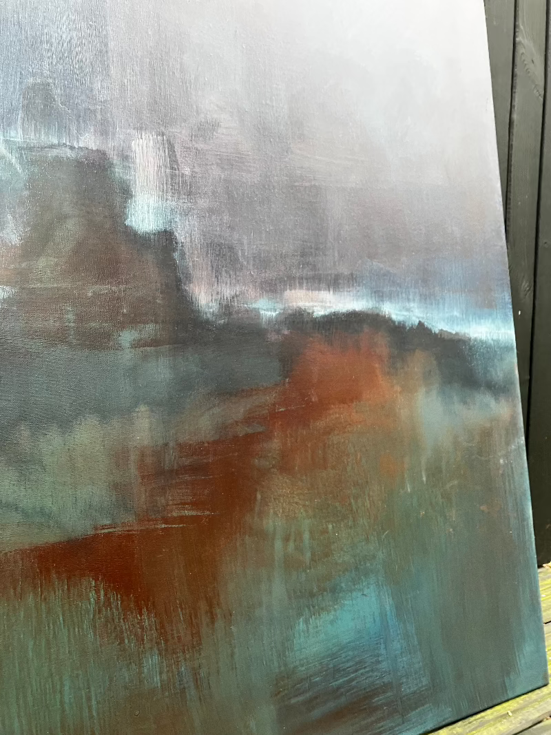 headland bold blue abstract landscape