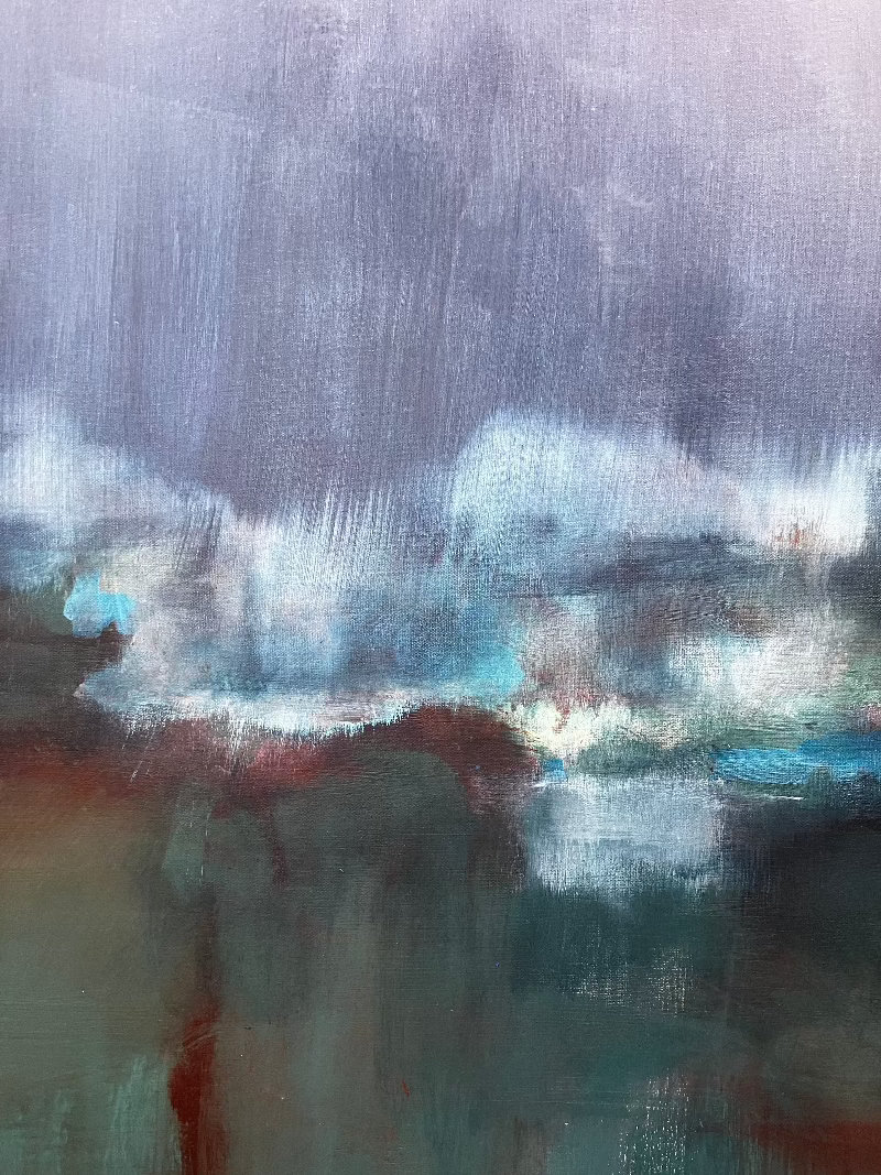 headland bold blue abstract landscape