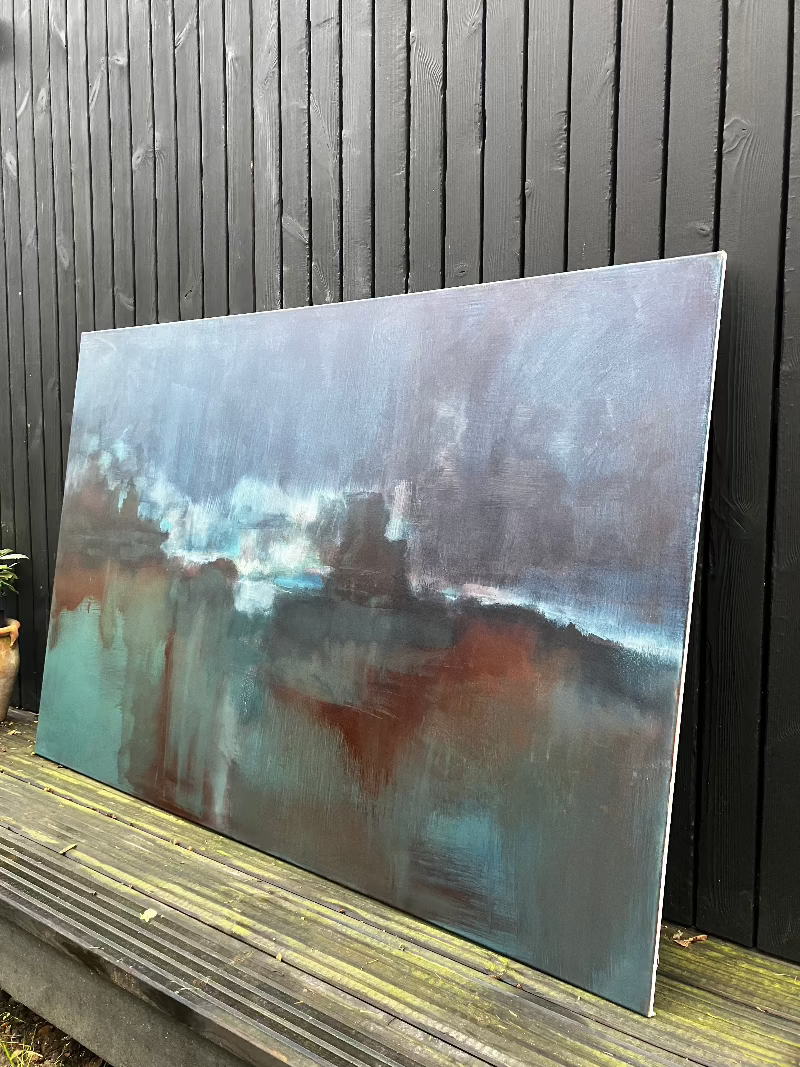 headland bold blue abstract landscape