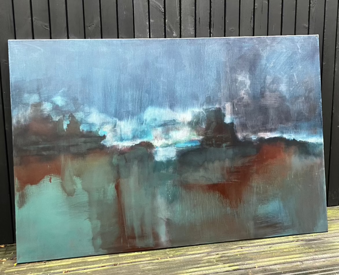 headland bold blue abstract landscape