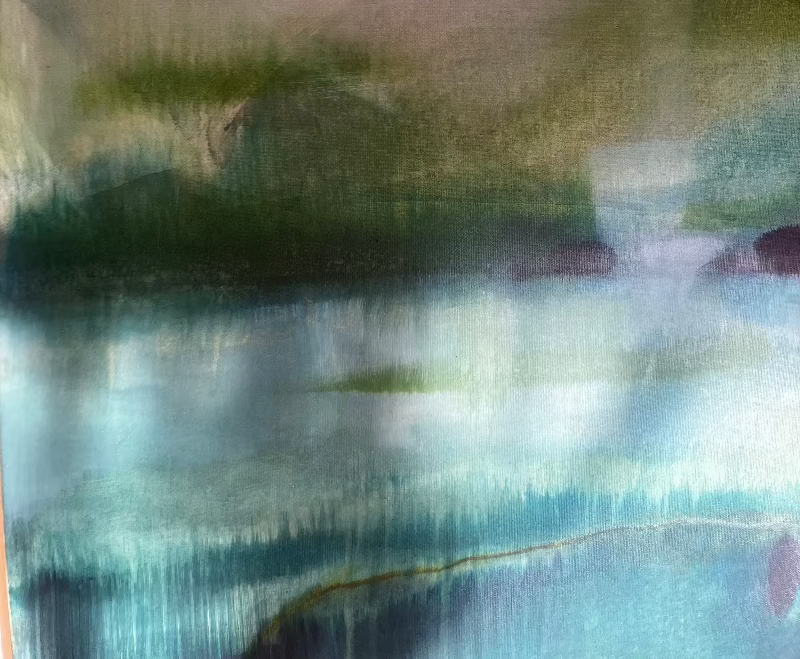 green abstract landscape