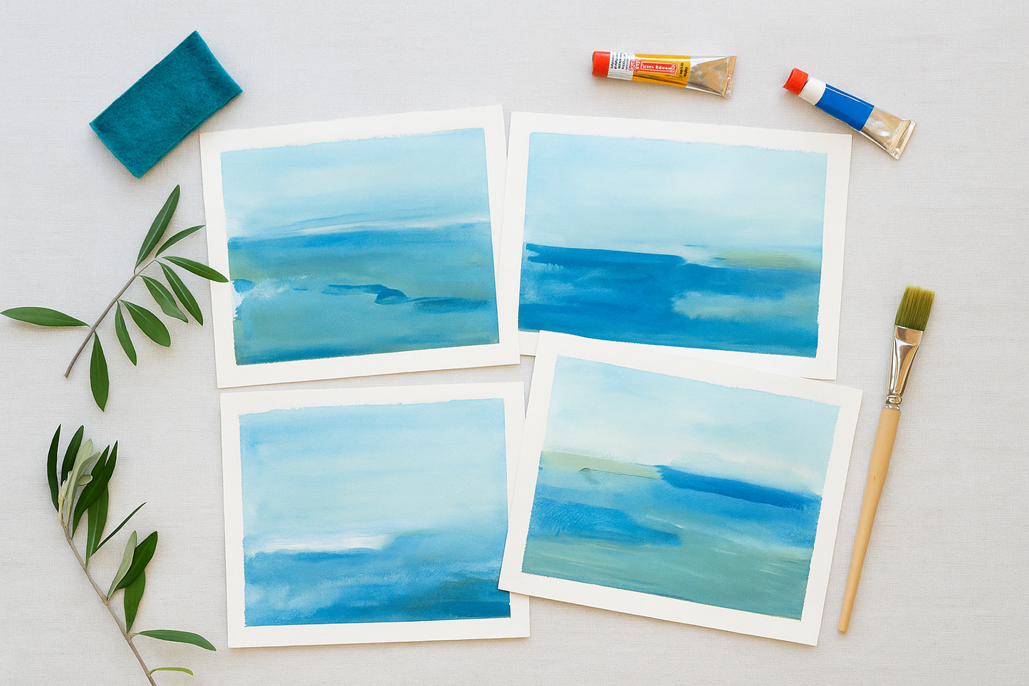 BONUS Simple Abstract Seascapes  - Online Tutorial