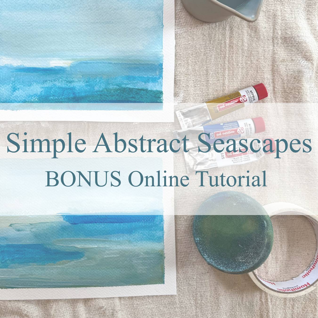 BONUS Simple Abstract Seascapes  - Online Tutorial