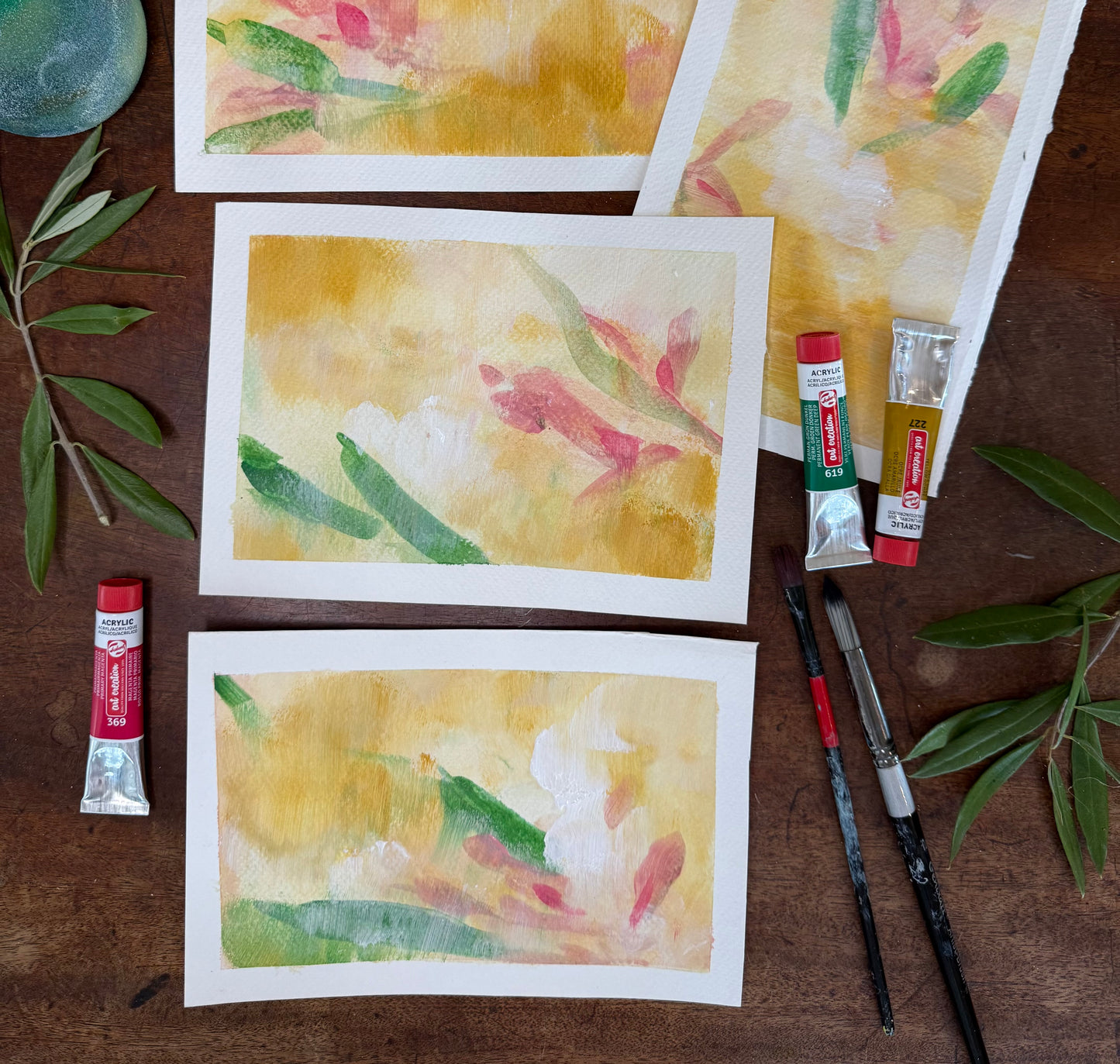 Simple Abstract Flowers - Online Tutorial