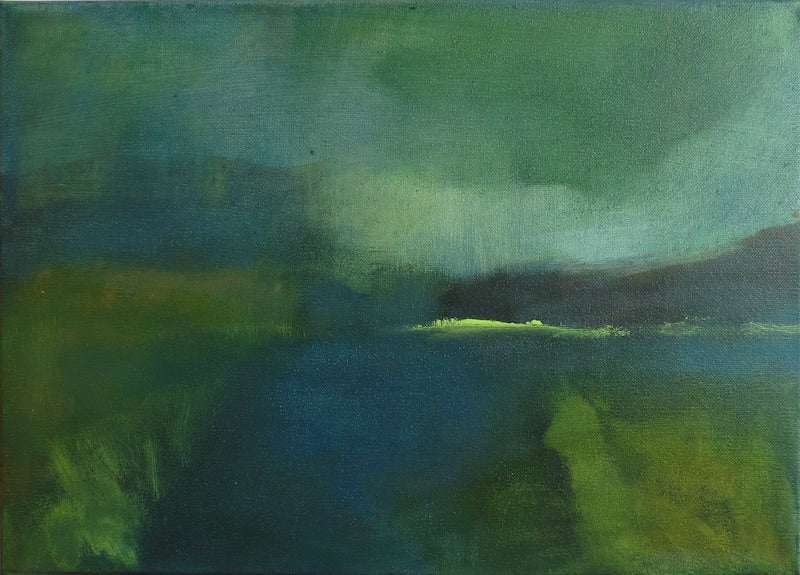 atmospheric dark abstract landscape painting katherine leckie art